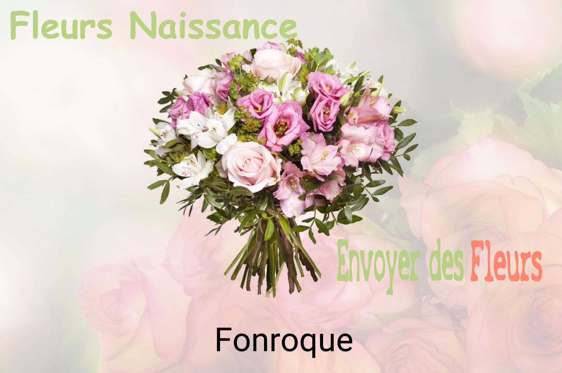 Bouquet de fleurs de naissance livré à Fonroque
